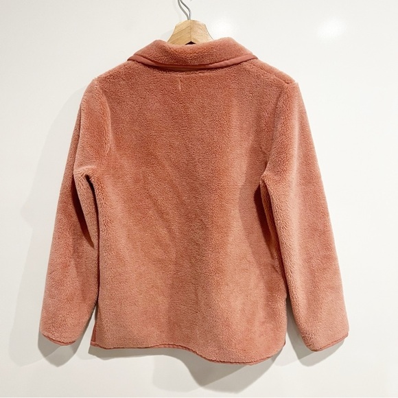 Madewell Sherpa Pullover Quarter Zip Sweatshirt - Picture 3 of 7